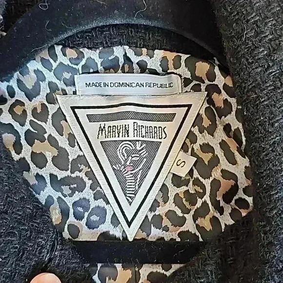 Marvin Richards black wool long pea coat. Size Small sku0048 - Picture 6 of 9